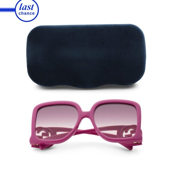 GUCCI Fuchsia 58mm Square Sunglasses - Picture 1 of 2